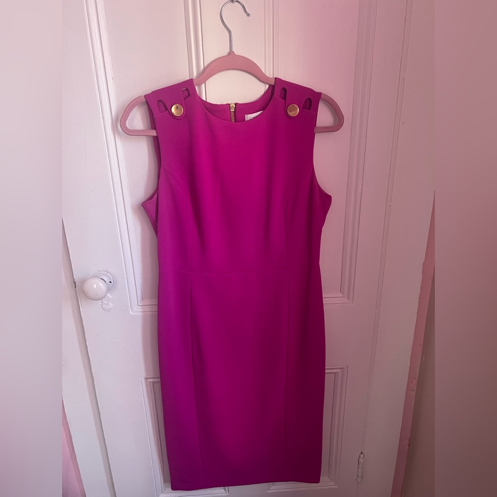 Calvin Klien interview business casual dress. Only worn once. Beautiful Fushia!